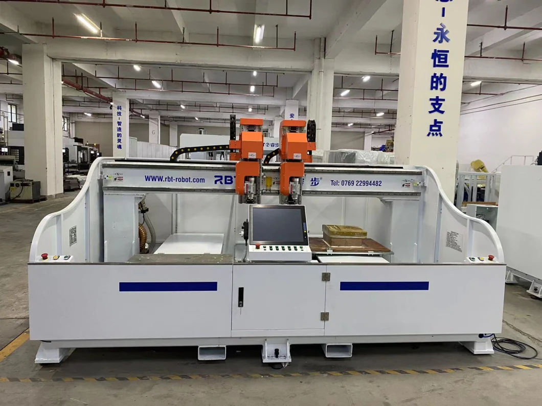 Rbt Double Head CNC Three-Dimensional Cutting Cutting Machine for Travel Bag/Trolly Bag Luggage, Suitcase Punching and Trimming